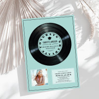 Vinyl Record Turquoise Plaque Photo Graduation