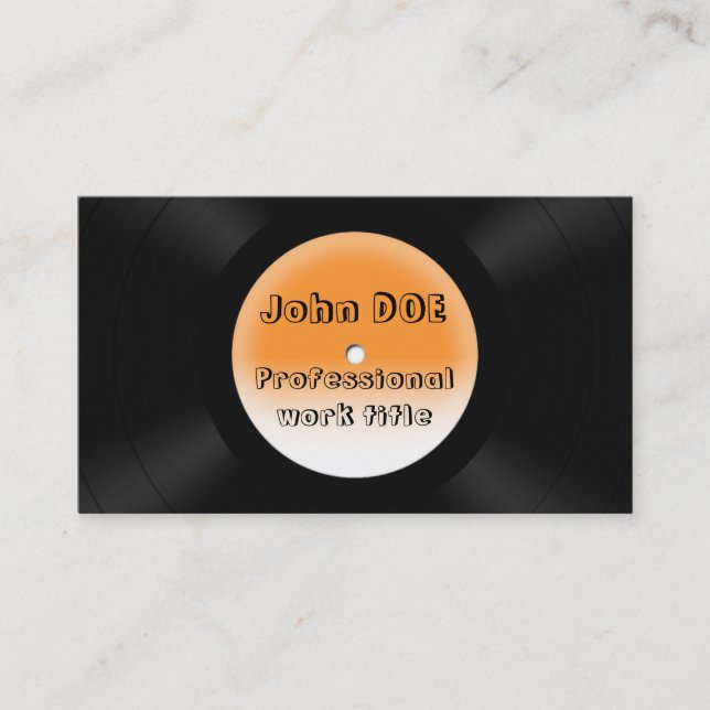 vinyl records business card (Front)