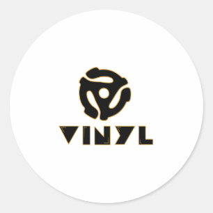 vinyl records classic round sticker