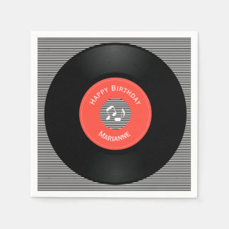Vinyl Records Design Paper Napkins