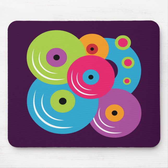 Vinyl Records Mouse Pad (Front)
