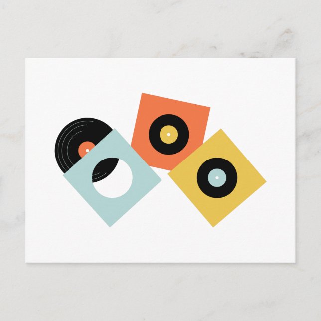 Vinyl Records Postcard (Front)