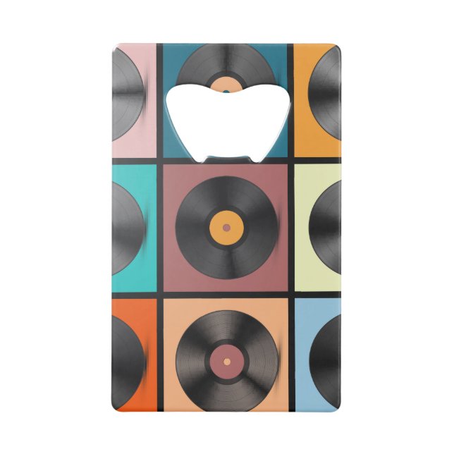 Vinyl records: retro LP set. (Front)