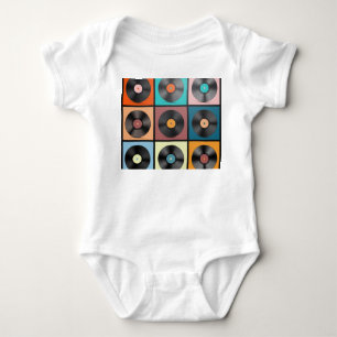 Vinyl records: retro LP set. Baby Bodysuit