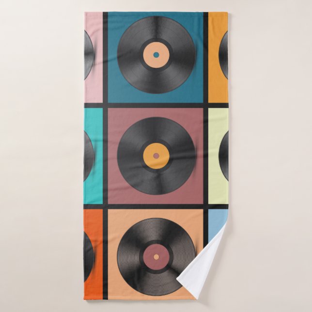 Vinyl records: retro LP set. Bath Towel (Bath Towel)