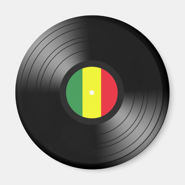 Vinyl reggae magnet (Front)