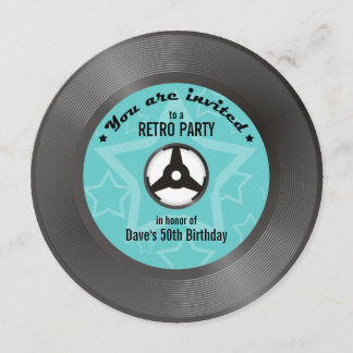 Vinyl Retro Party Invitation