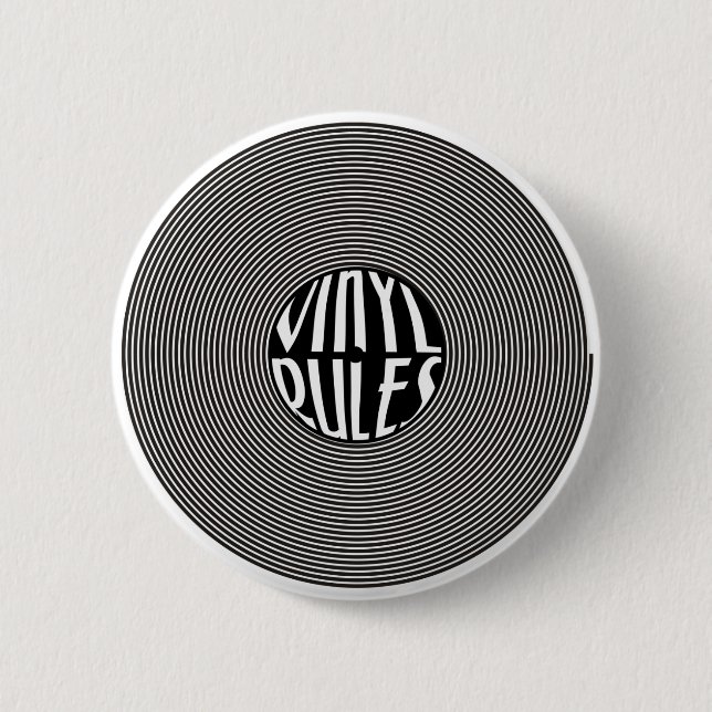 Vinyl Rules 6 Cm Round Badge (Front)