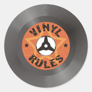 Vinyl Rules Classic Round Sticker