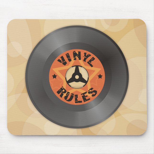 Vinyl Rules Mouse Pad (Front)