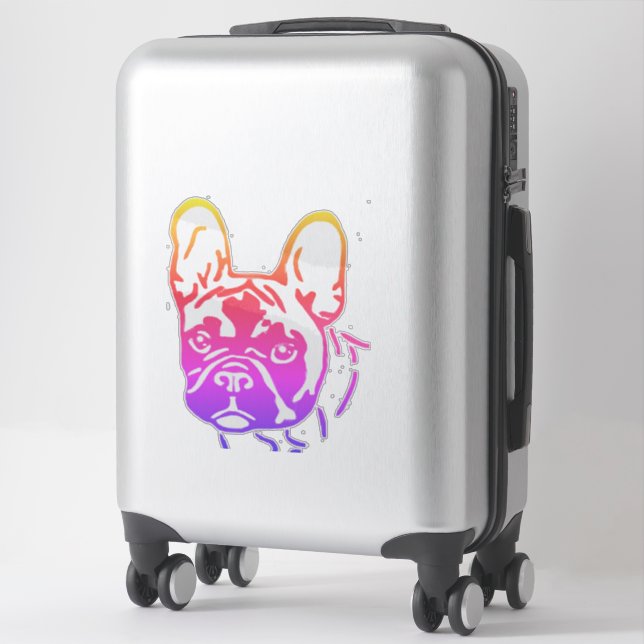 Vinyl Sticker French Bulldog Sticker (Suitcase)