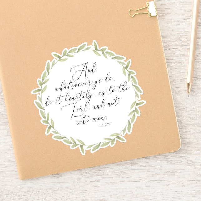 Vinyl Sticker KJV Bible Verse Christian Gift (Notebook)