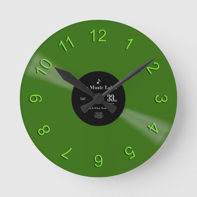 Vinyl Time Round Clock (Front)