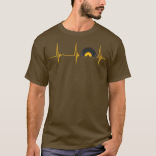 Vinyl Turntable DJ Heartbeat EKG Pulse Music Recor T-Shirt