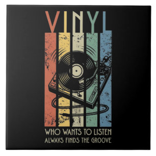 Vinyl Vibes – Always Finds the Groove Retro Music Tile