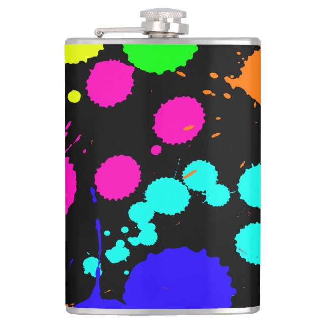  Vinyl Wrapped Flask, 8 oz. Hip Flask (Front)