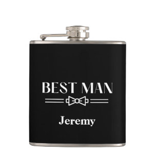Vinyl Wrapped Flask-Best Man Hip Flask