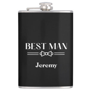 Vinyl Wrapped Flask-Best Man Hip Flask
