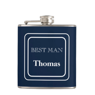 Vinyl Wrapped Flask-Best Man Hip Flask