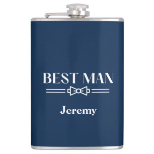 Vinyl Wrapped Flask-Best Man Hip Flask