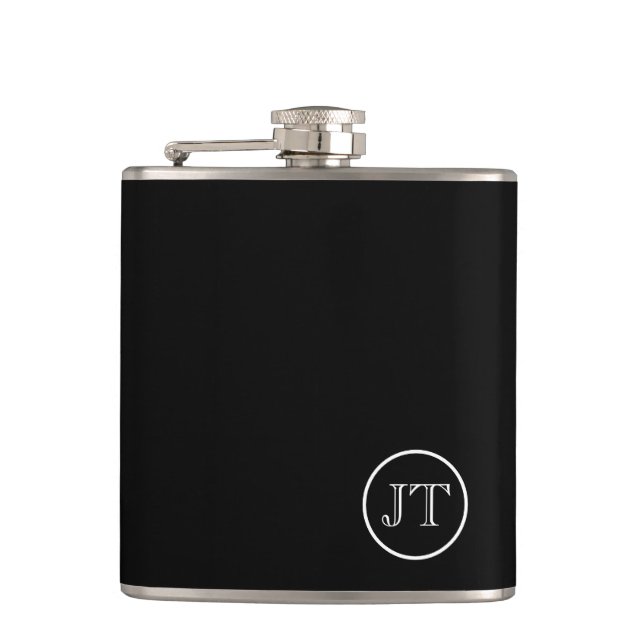 Vinyl Wrapped Flask-Custom Monogram Flask (Front)