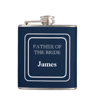 Vinyl Wrapped Flask-Father Of Bride Hip Flask