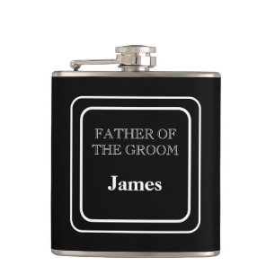 Vinyl Wrapped Flask-Father Of Groom Hip Flask