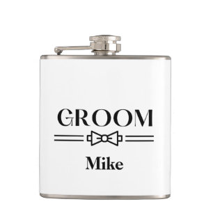 Vinyl Wrapped Flask-Groom Flask