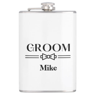 Vinyl Wrapped Flask-Groom Flask