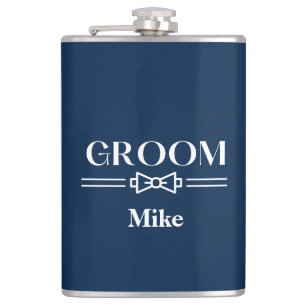 Vinyl Wrapped Flask-Groom Hip Flask