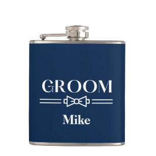Vinyl Wrapped Flask-Groom Hip Flask