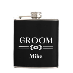 Vinyl Wrapped Flask-Groom Hip Flask