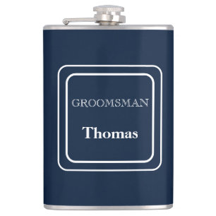 Vinyl Wrapped Flask-Groomsman Hip Flask
