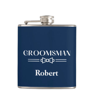 Vinyl Wrapped Flask-Groomsman Hip Flask