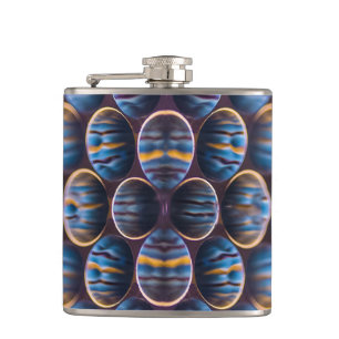 Vinyl Wrapped Flask with Honeycomb Design