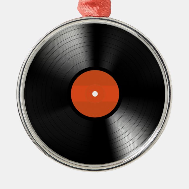 Vinyle Record Metal Tree Decoration (Front)