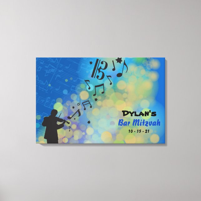 Viola Bar Mitzvah Sign In Memory Board (Front)