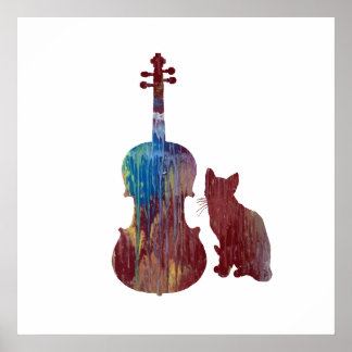 Viola Cat Art Poster
