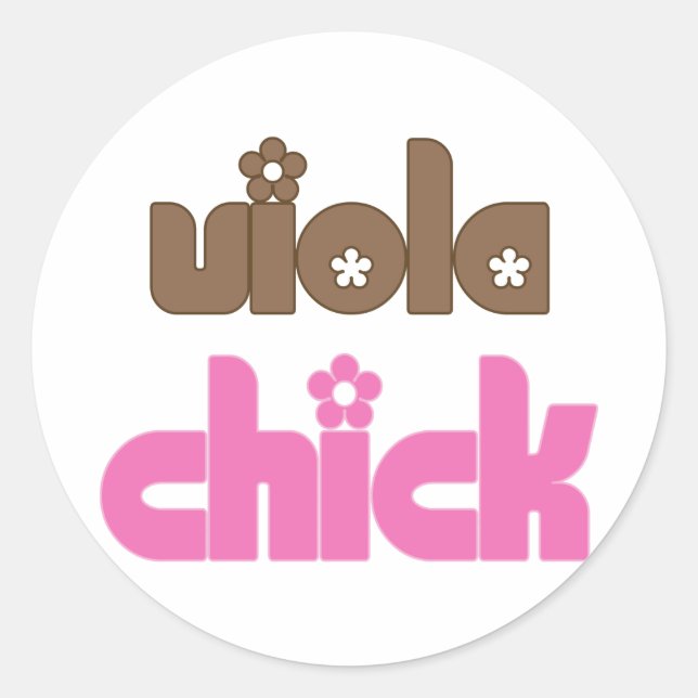 Viola Chick Classic Round Sticker (Front)