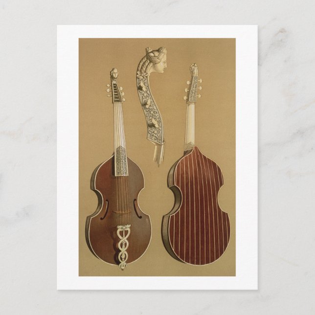 Viola da Gamba, or bass viol, by Joachim Tielke (1 Postcard (Front)