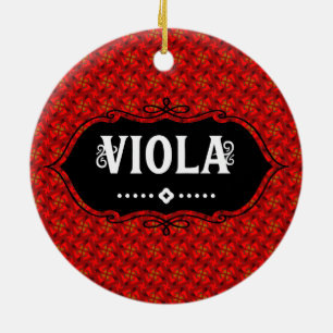 Viola Emblem Ceramic Tree Decoration