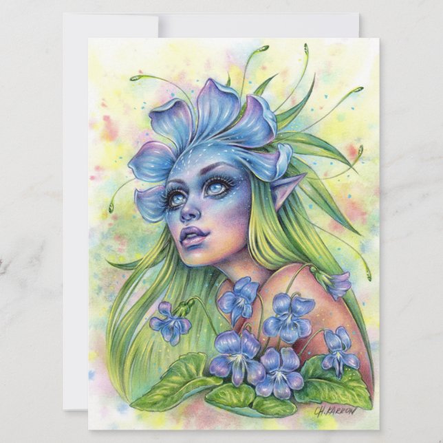 Viola Fantasy Flower Fae Enchantress Art Card (Front)