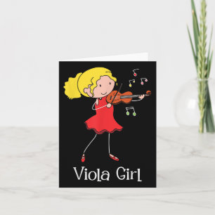 Viola Girl - Violist Symphony Band Jazz Music Love Card