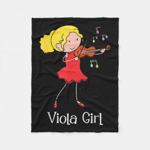 Viola Girl - Violist Symphony Band Jazz Music Love Fleece Blanket