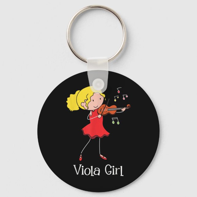 Viola Girl - Violist Symphony Band Jazz Music Love Key Ring (Front)