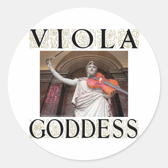 Viola Goddess Classic Round Sticker (Front)
