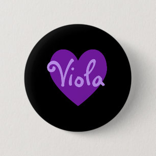 Viola in Purple 6 Cm Round Badge