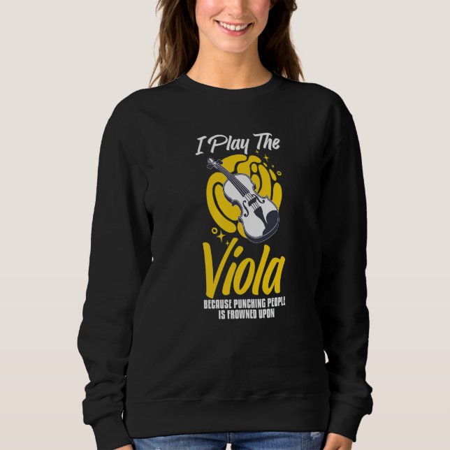 Viola Instrument Music Notes Player Lesson Beginne Sweatshirt (Front)