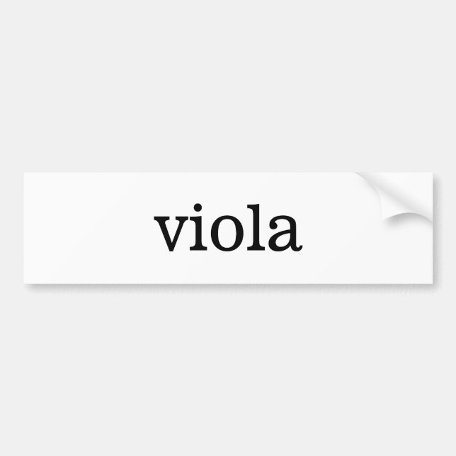 Viola Music Bumper Sticker (Front)