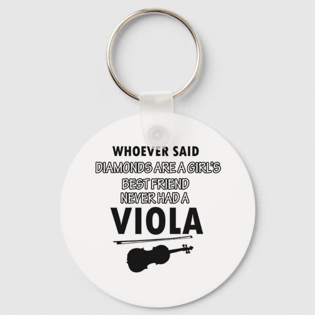 Viola music designs key ring (Front)